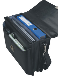Alassio porte-documents « FAENZA » avec compartiment pour ordinateur portable, cuir