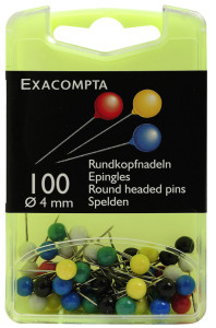 EXACOMPTA broches de marquage, Taille: 4 mm, couleurs assorties