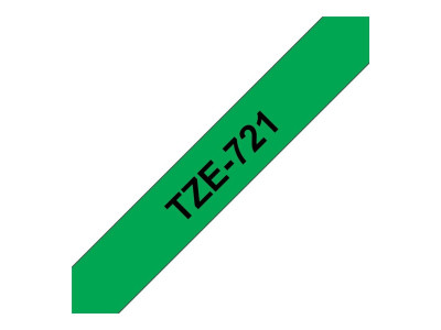 Brother TZE-721 ruban laminé P-Touch 9mm 8M Noir sur Vert