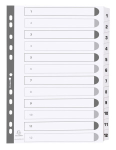 EXACOMPTA Intercalaires en carton 1-10, A4, 10 positions