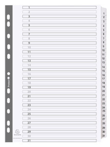 EXACOMPTA Intercalaires en carton 1-10, A4, 10 positions