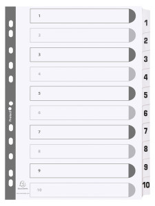 EXACOMPTA Intercalaires en carton 1-12, A4, 12 positions