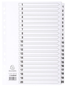 EXACOMPTA Intercalaires en carton 1-12, A4, 12 positions