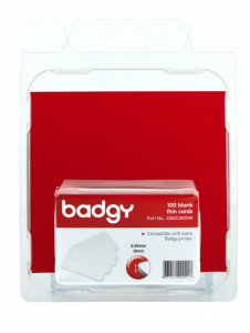 Evolis Badgy 100 Cartes PVC fines 20 mil 0.50 mm