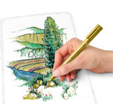 STAEDTLER Marqueur Permanent métallique, 6er Case + Liner pigment