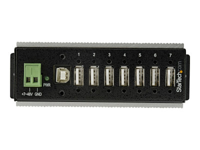 Startech : 7-PORT INDUSTRIAL USB HUB - USB 2.0-15KV ESD PROTECTION METAL