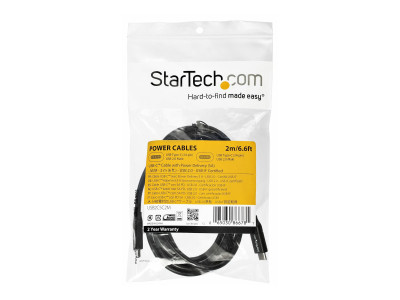 Startech : 2M USB TYPE C cable avec 5A PD - USB 2.0 - USB-IF CERTIFIED