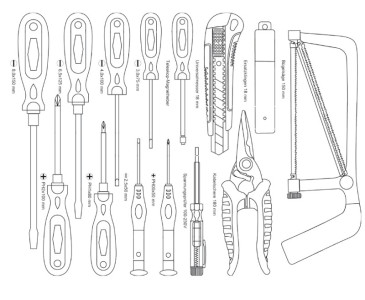 BRÜDER MANNESMANN Jeu d'outils, 159 pièces, valise en alu