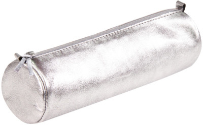 Clairefontaine Trousse CUIRISÉ, cuir, argent