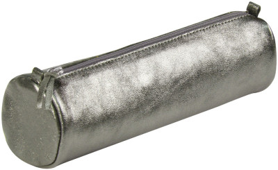 Clairefontaine Trousse CUIRISÉ, cuir, argent