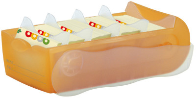 HAN FLASHCARDS CROCO, A8, Bas: rouge translucide