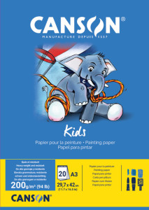 CANSON Bloc coloriage, A4, 200 g/m2, 20 feuilles