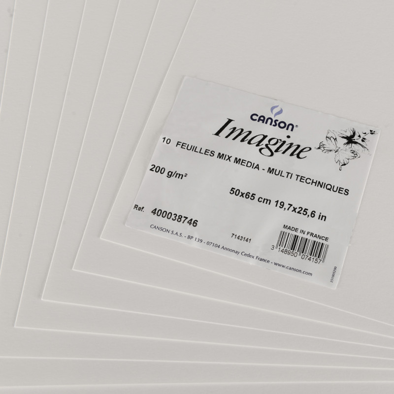 Bloc De Dessin Imagine 50 Feuilles 200g/m² A4 - Peindre/dessiner 