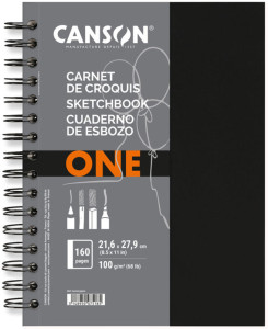 CANSON Carnet esquisse ARTBOOK ONE, A4, 80 feuilles, noir