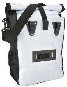 FISCHER messager de sac de porte-vélos, blanc / noir