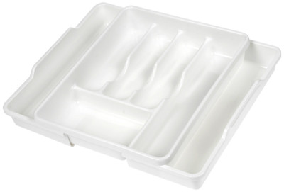ok Besteckkasten extensible, PP, blanc