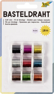 folia Set fil de fil de bricolage, 9 bobines de 2m, couleurs