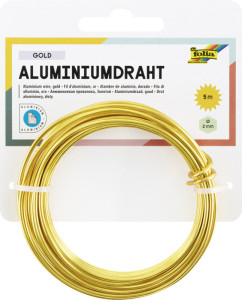 folia Fil de bricolage en aluminium, 2 mm x 5 m, argent