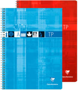 Clairefontaine Cahier Travaux Pratiques, spiralé, séyès/uni