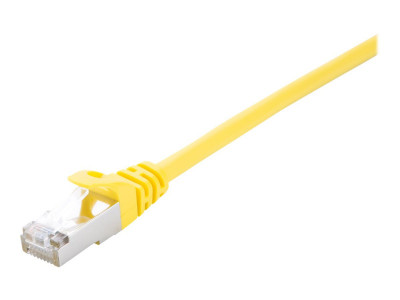 V7 : CABLE RJ45 CAT6 STP JAUNE 1M (100% cuivre) BLINDE