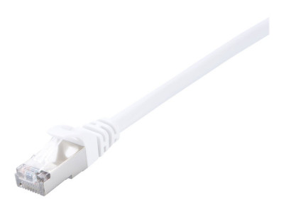 V7 : CABLE RJ45 CAT6 STP BLANC 2M (100% cuivre blindé)