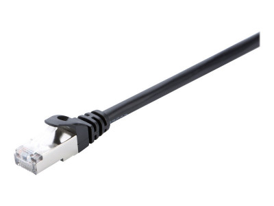 V7 : CABLE RJ45 CAT6 STP NOIR 2M (100% cuivre blindé)