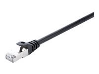 V7 : CABLE RJ45 CAT6 STP NOIR 2M (100% cuivre blindé)