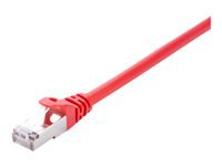 V7 : CABLE RJ45 CAT6 STP ROUGE 5M (100% cuivre blindé)