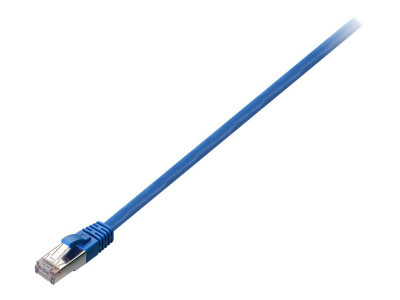 V7 : câble RJ45 CAT6 STP BLEU 10M (100% cuivre blindé)