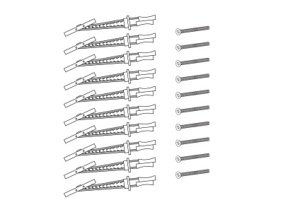 Ergotron : ANCHOR HARDWARE kit pour WALL TRACK