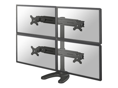 NewStar : LCD/TFT DESKMOUNT GROMMET/STAND 3 MOVEMENTS - HEIGHT 70 CM BLACK (16.44kg)