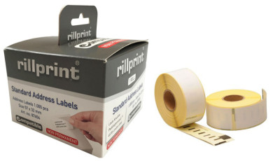 les étiquettes de rouleau Rillstab, 57 x 32 mm, blanc, non-permanent