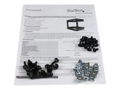 Startech : 8U OPEN FRAME WALL MOUNT EQUIPMENT RACK - 12IN DEEP
