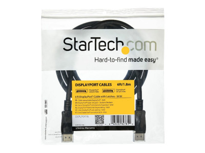 Startech : 2M DISPLAYPORT cable avec LATCHES - M/M