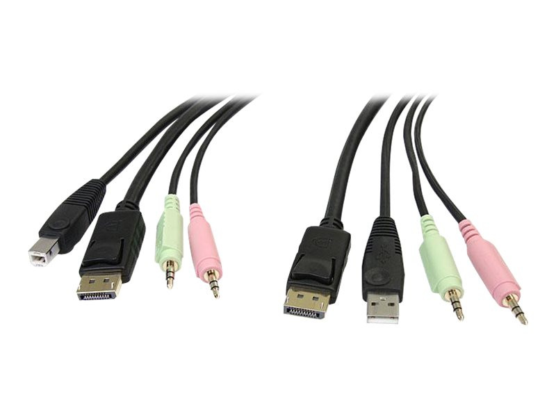 Startech : 4-IN-1 USB DISPLAYPORT KVM SWIT cable - AUDIO & MICROPHONE