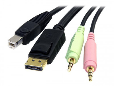 Startech : 4-IN-1 USB DISPLAYPORT KVM SWIT cable - AUDIO & MICROPHONE