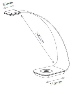 Lampe de table Hansa LED / lampe de lecture Scala, violet