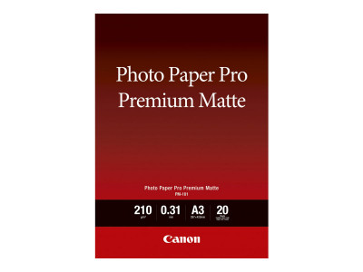 Canon : PM-101 A3 20SH Photo papier PREMIUM MATTE A3 20 feuilles