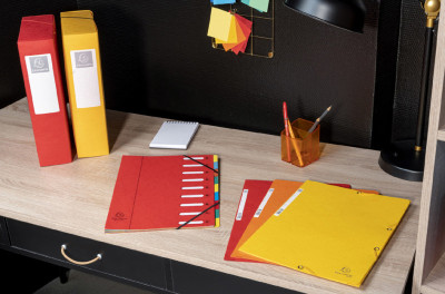 EXACOMPTA Chemise à élastiques, A4, carton, violet