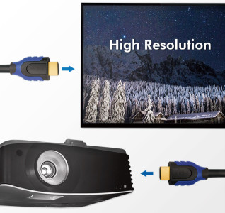 Câble HDMI haut débit LogiLink, HDMI mâle - mâle, 1 m