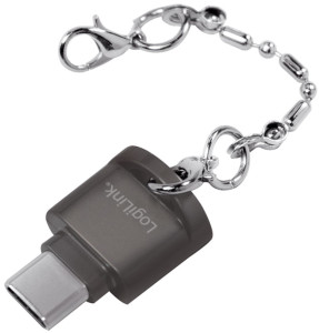 LogiLink USB 2.0 Card Reader comme un porte-clés, noir