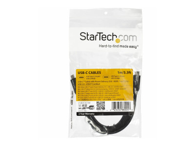 Startech : 1M USB TYPE C cable avec 5A PD - USB 2.0 - USB-IF CERTIFIED