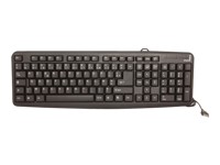 Urban Factory : WIRED AZERTY KEYBOARD BLACK 102 KEYS USB 445X130X30MM