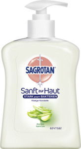 SAGROTAN Savon pour mains Aloe Vera, flacon à pompe 250 ml