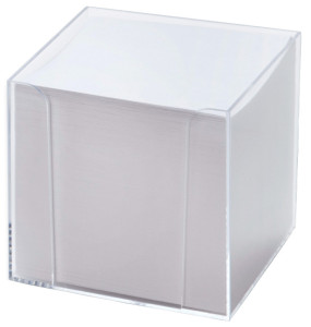 folia Bloc cube avec boîtier, plastique, transparent fumé