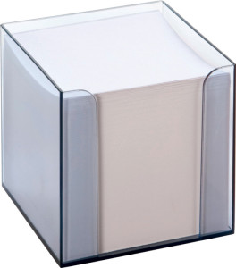 folia Bloc cube avec boîtier, plastique, transparent fumé