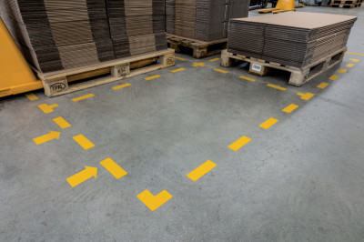 DURABLE Marquage de place, flèche, autocollant, jaune