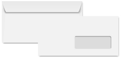 Clairalfa Enveloppes format long, 110 x 220 mm, blanc
