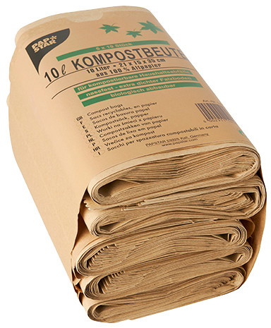 Sac de compost PAPSTAR, brun, 10 litres