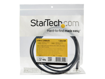 Startech : 1.8M USB TYPE C cable avec 5A PD - USB 3.0 - USB-IF CERTIFIED